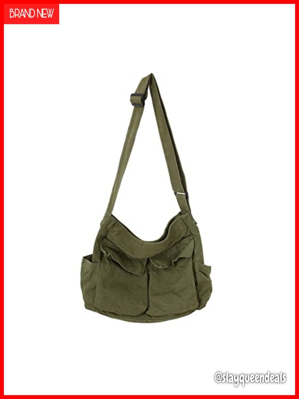 Canvas Messenger Bag Large Hobo Crossbody Shoulder Tote Unisex